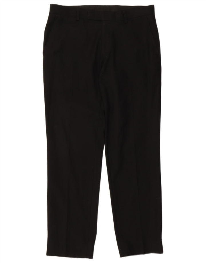 Pantaloni da abito dritti da uomo Marks & Spencer W32 L29 neri