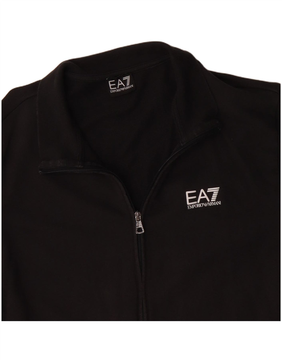 Giacca da tuta da uomo Emporio Armani in cotone nero medio