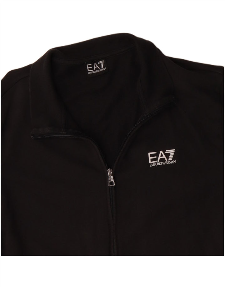 Giacca da tuta da uomo Emporio Armani in cotone nero medio