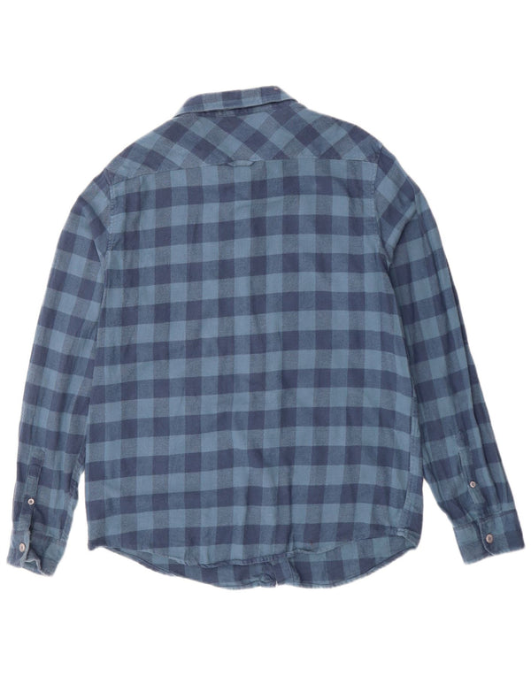 BILLABONG Camicia da uomo in flanella di cotone a quadretti blu grande