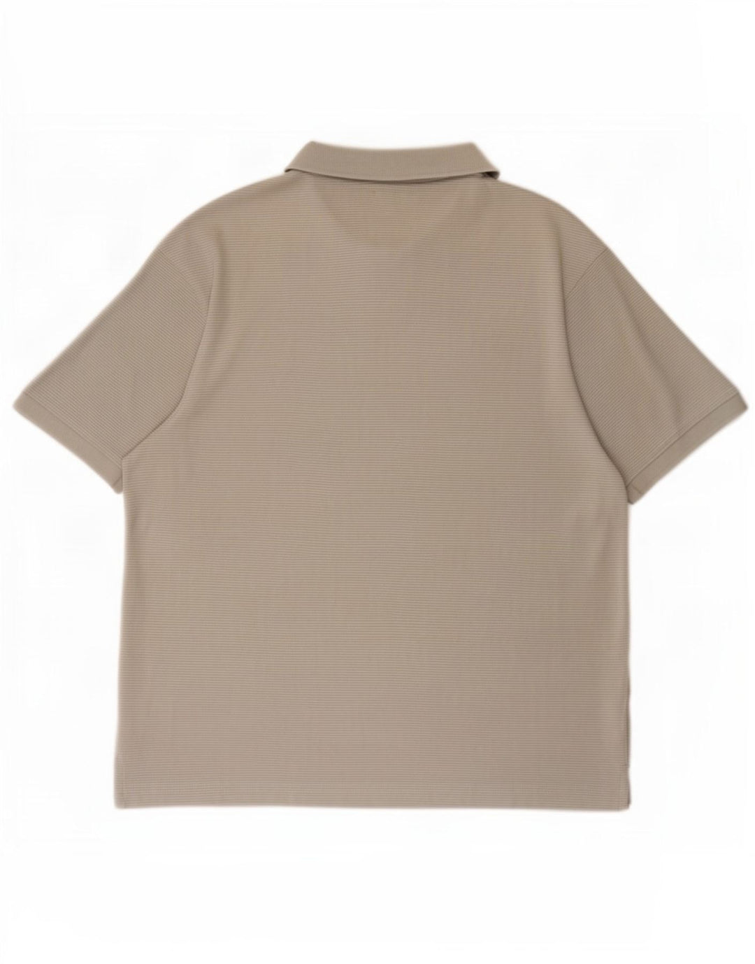Polo Zara da uomo grande in cotone gessato grigio
