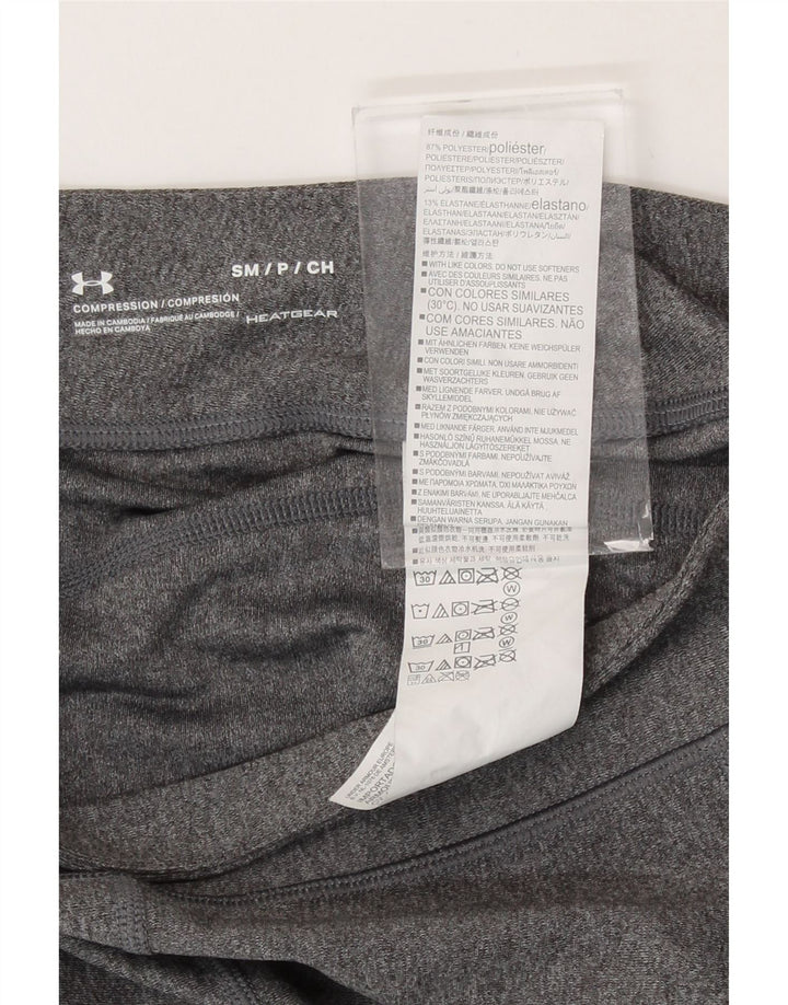 Leggings Under Armour da donna Heat Gear Capri UK 8 piccolo poliestere grigio