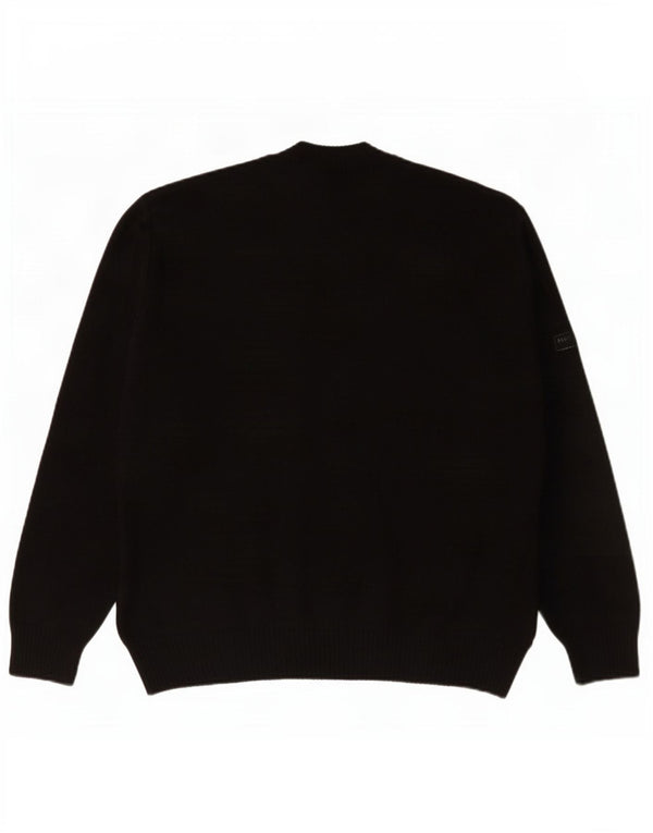 Maglione cardigan da uomo Commander IT 48 Piccolo poliacrilico geometrico nero