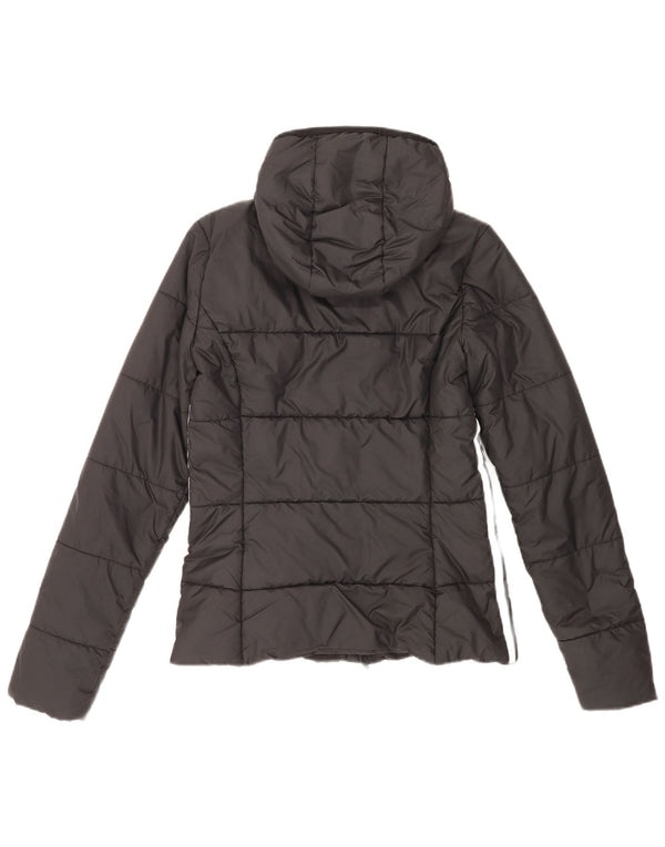 Giacca imbottita con cappuccio da donna Adidas UK 8 Small poliestere nero