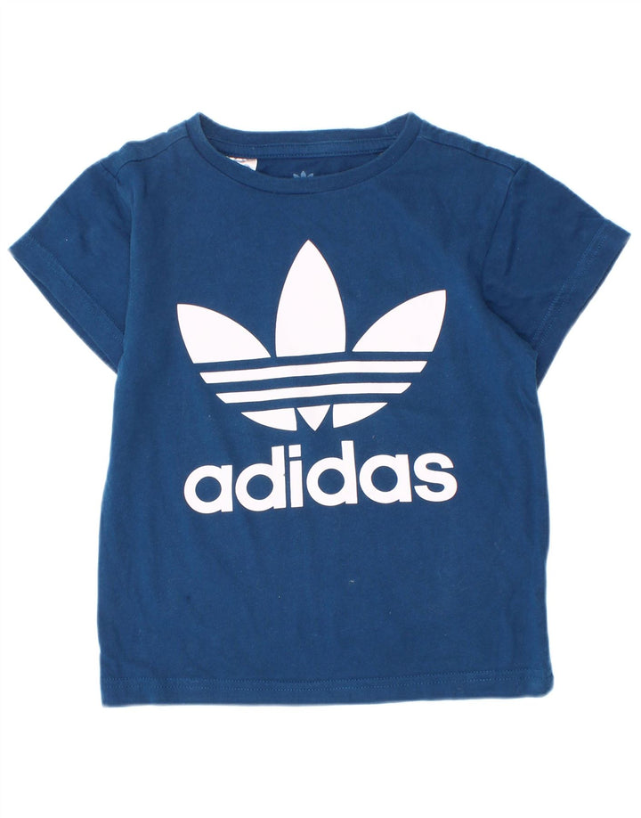 Maglietta grafica da ragazzo Adidas Top 3-4 anni Blu