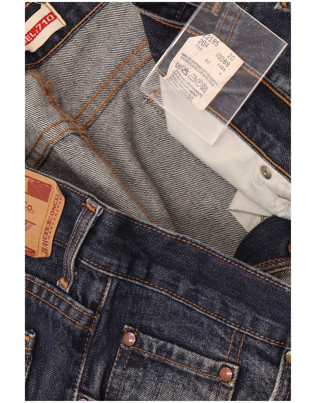 Jeans dritti da uomo Carrera 710 W40 L32 cotone blu navy