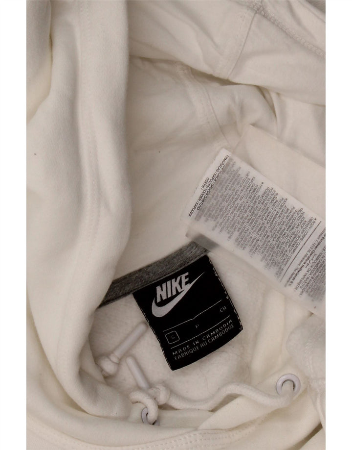 Felpa con cappuccio da uomo Nike Small in cotone bianco