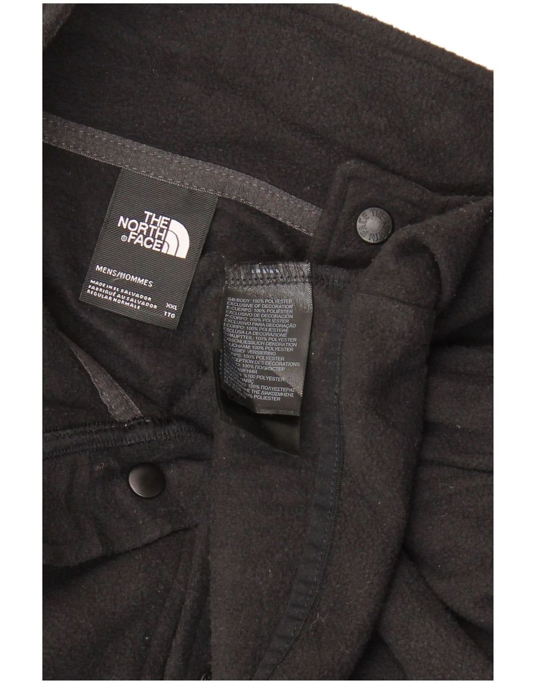THE NORTH FACE Maglione da uomo in pile con collo a bottoni 2XL poliestere nero