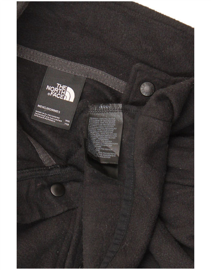 THE NORTH FACE Maglione da uomo in pile con collo a bottoni 2XL poliestere nero