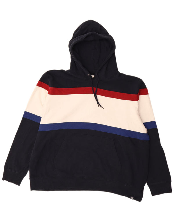 Maglione con cappuccio da uomo Marks & Spencer 3XL cotone color block blu navy