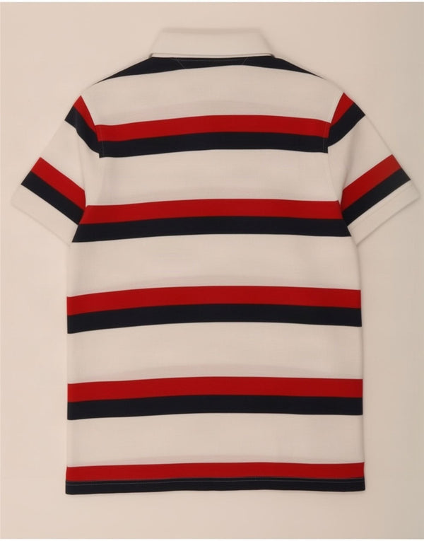 Polo da uomo Tommy Hilfiger piccola a righe bianche