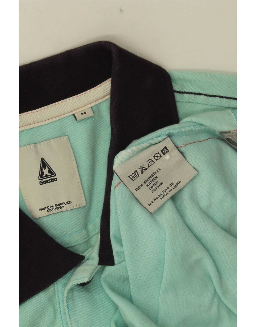 Polo grafica da uomo Gaastra in cotone color block blu medio