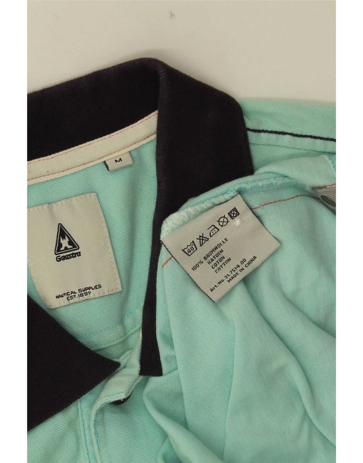 Polo grafica da uomo Gaastra in cotone color block blu medio