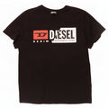 T-shirt grafica da uomo Diesel Top XL in cotone nero