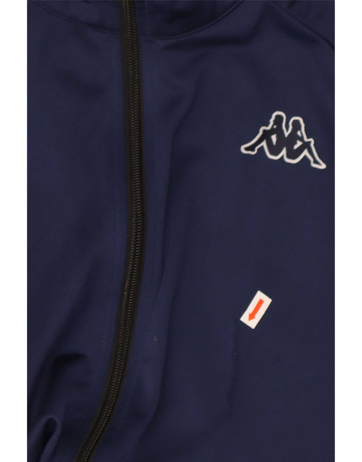 Giacca da ginnastica grafica da uomo Kappa a blocchi di colore blu navy medio