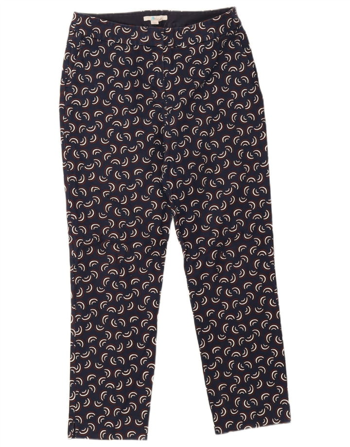 Pantaloni chino da donna con motivo astratto Boden UK 12 medio W30 L27 blu navy
