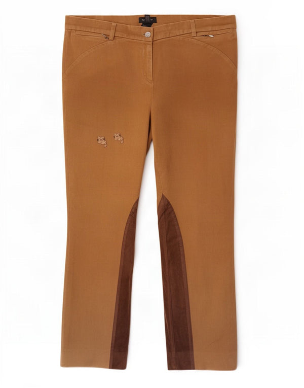 Pantaloni corti da equitazione da donna Gant UK 18 XL W34 L27 Marrone Colourblock