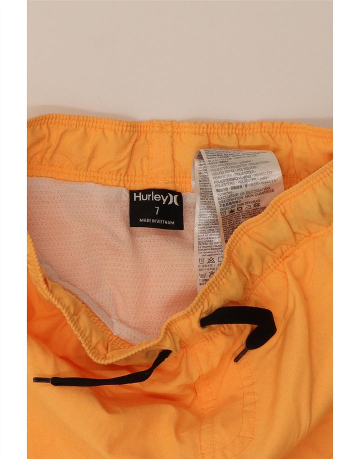 HURLEY Boys Graphic Swimming Shorts 6-7 Years  Orange Polyester Vintage Hurley and Second-Hand Hurley from Messina Hembry 
