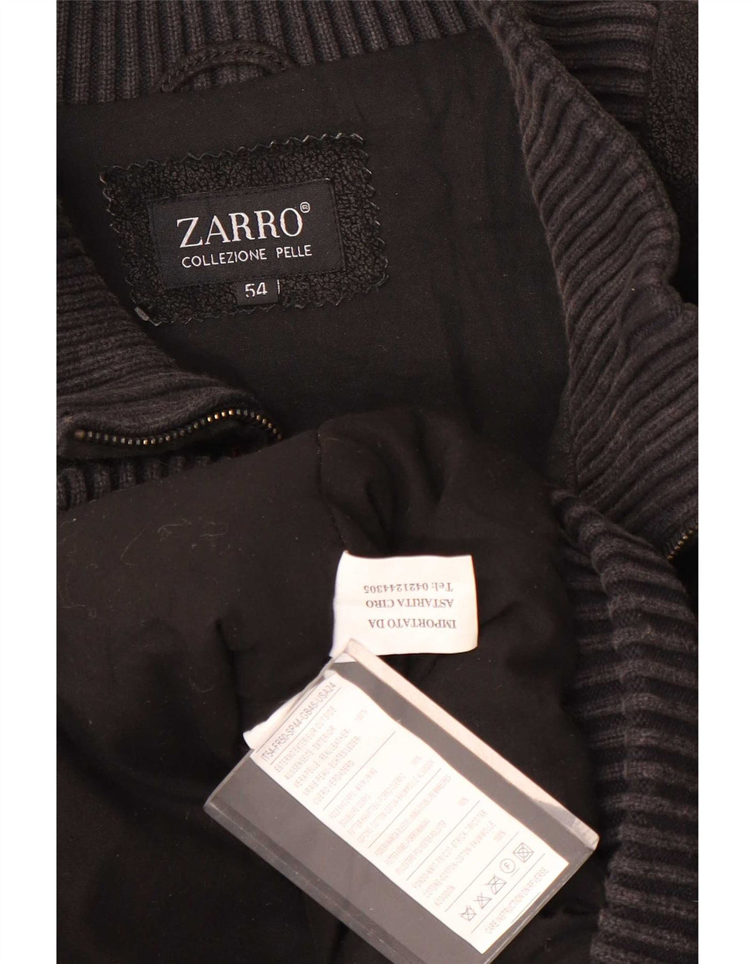 Giacca in pelle da uomo Zarro IT 54 2XL Nera