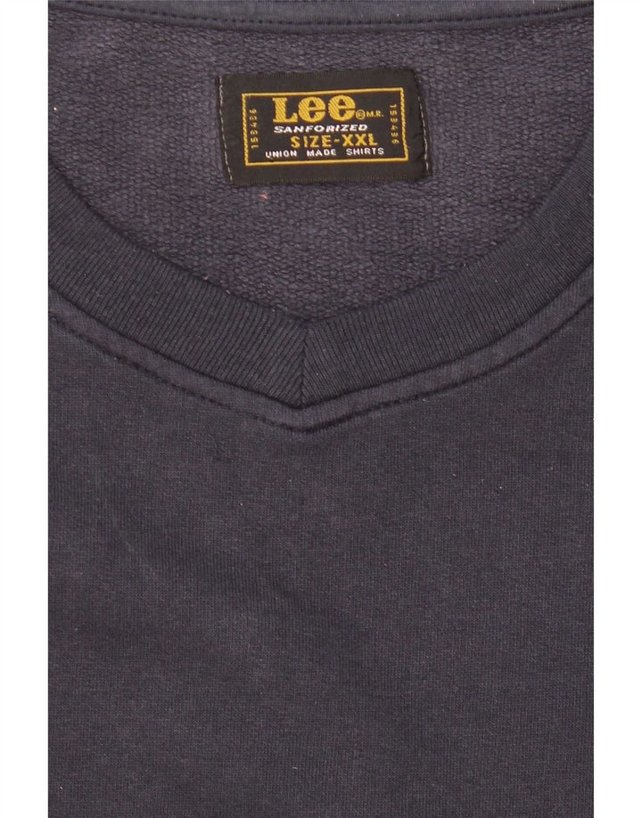 Felpa da uomo Lee Maglione 2XL Blu navy