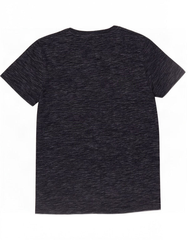 T-shirt grafica da uomo Superdry Top grande in cotone screziato blu navy