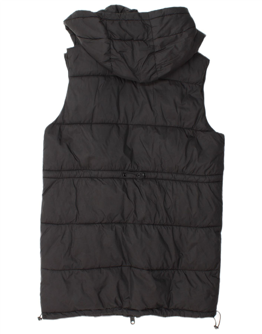 Gilet imbottito con cappuccio da donna Zara UK 14 medio nero poliestere