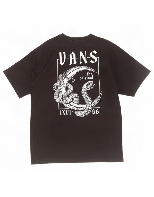 T-shirt grafica da uomo con vestibilità classica Vans, cotone medio nero
