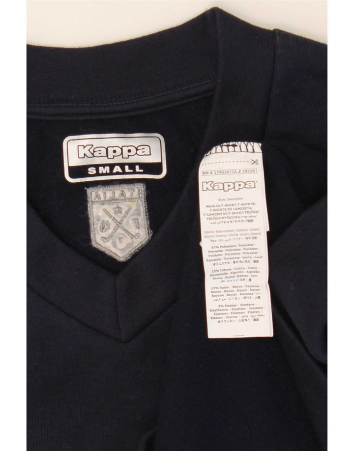 Felpa grafica da uomo Kappa Maglione piccolo blu navy in poliestere