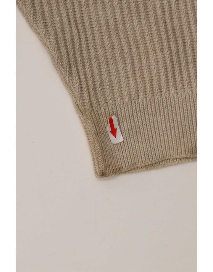 Maglione da uomo con scollo a V Green Coast IT 52 Large in lana merino grigia