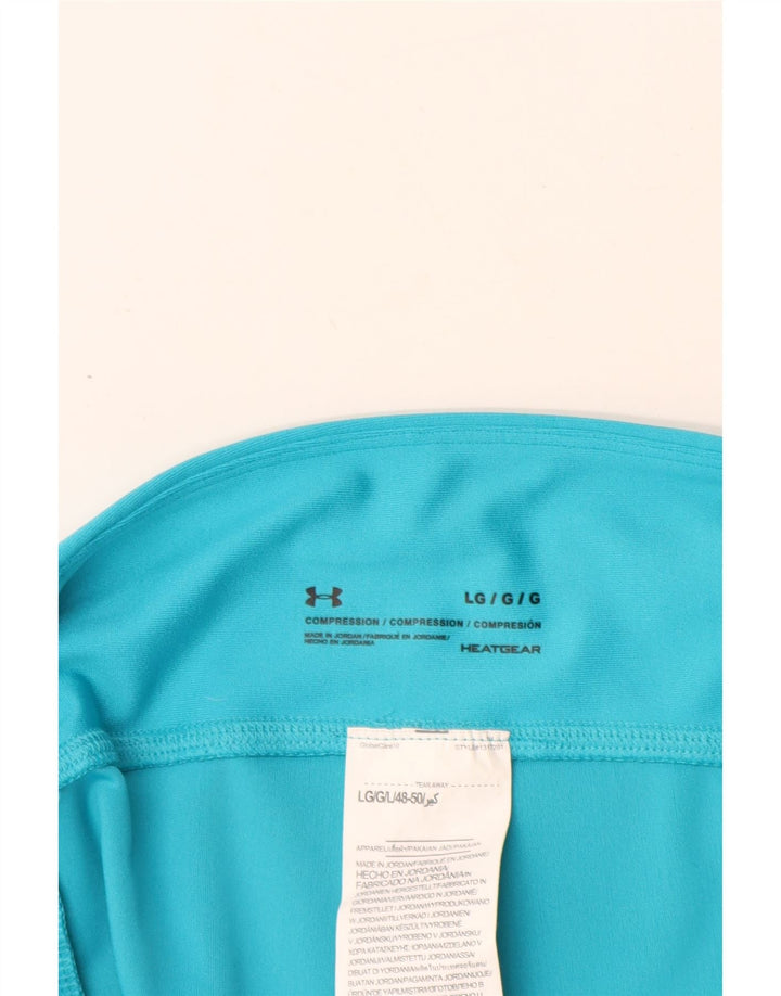 Leggings grafici da donna Under Armour Heat Gear UK 14 grande poliestere blu