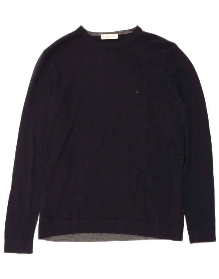 Calvin Klein Uomo Piccolo Lana Blu Navy