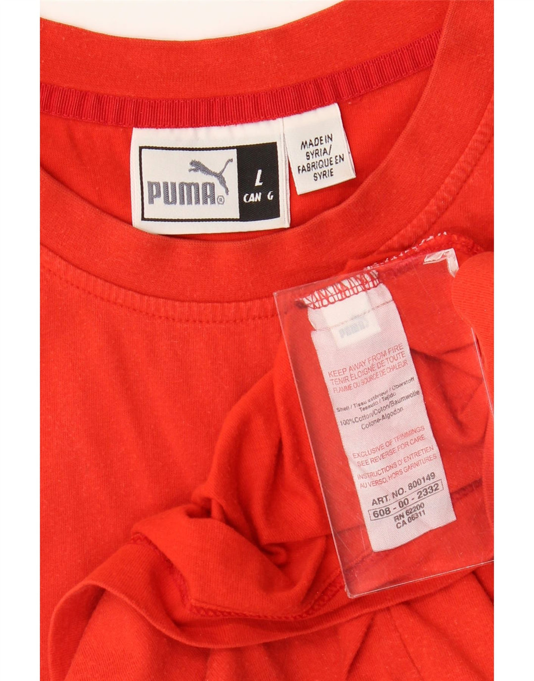 Canotta grafica da uomo Puma Large rossa in cotone