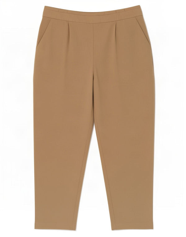 Pantaloni corti a vita alta Petite da donna M&Co UK 16 Large W34 L25 Beige