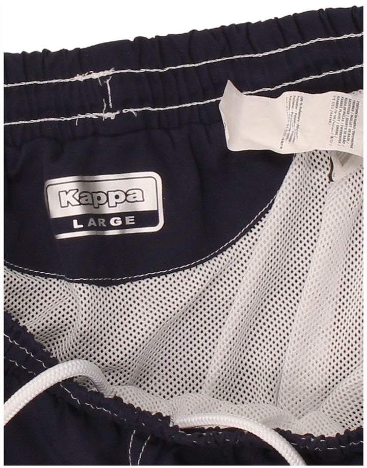 KAPPA Mens Swimming Shorts Large Navy Blue Polyester