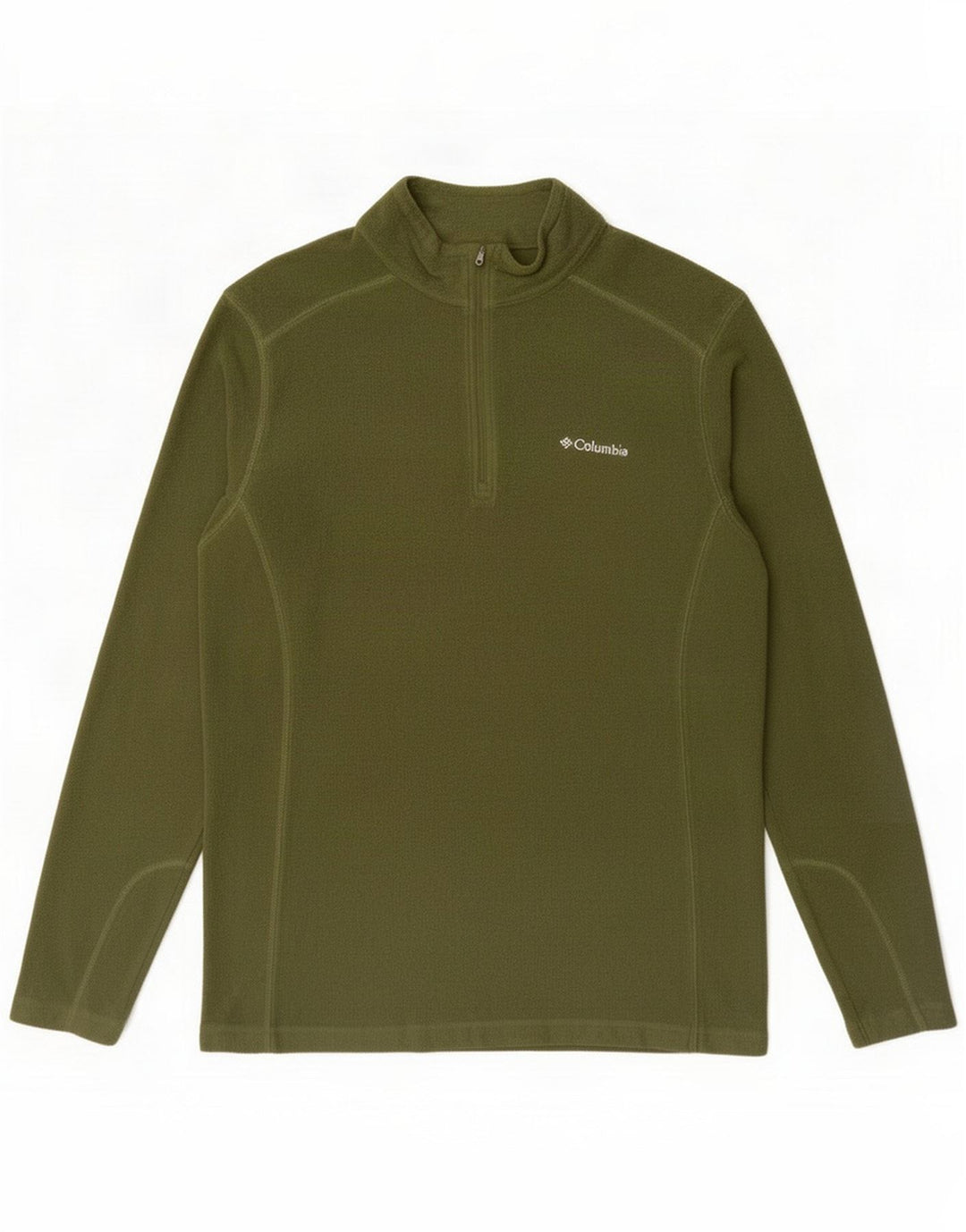 Columbia Uomo Maglione in pile con zip e collo in poliestere verde medio