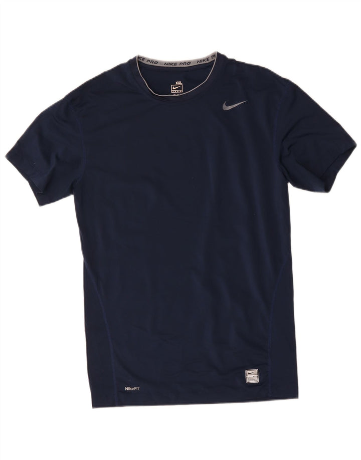 T-shirt da ragazzo Nike Top 14-15 anni 2XL poliestere blu navy