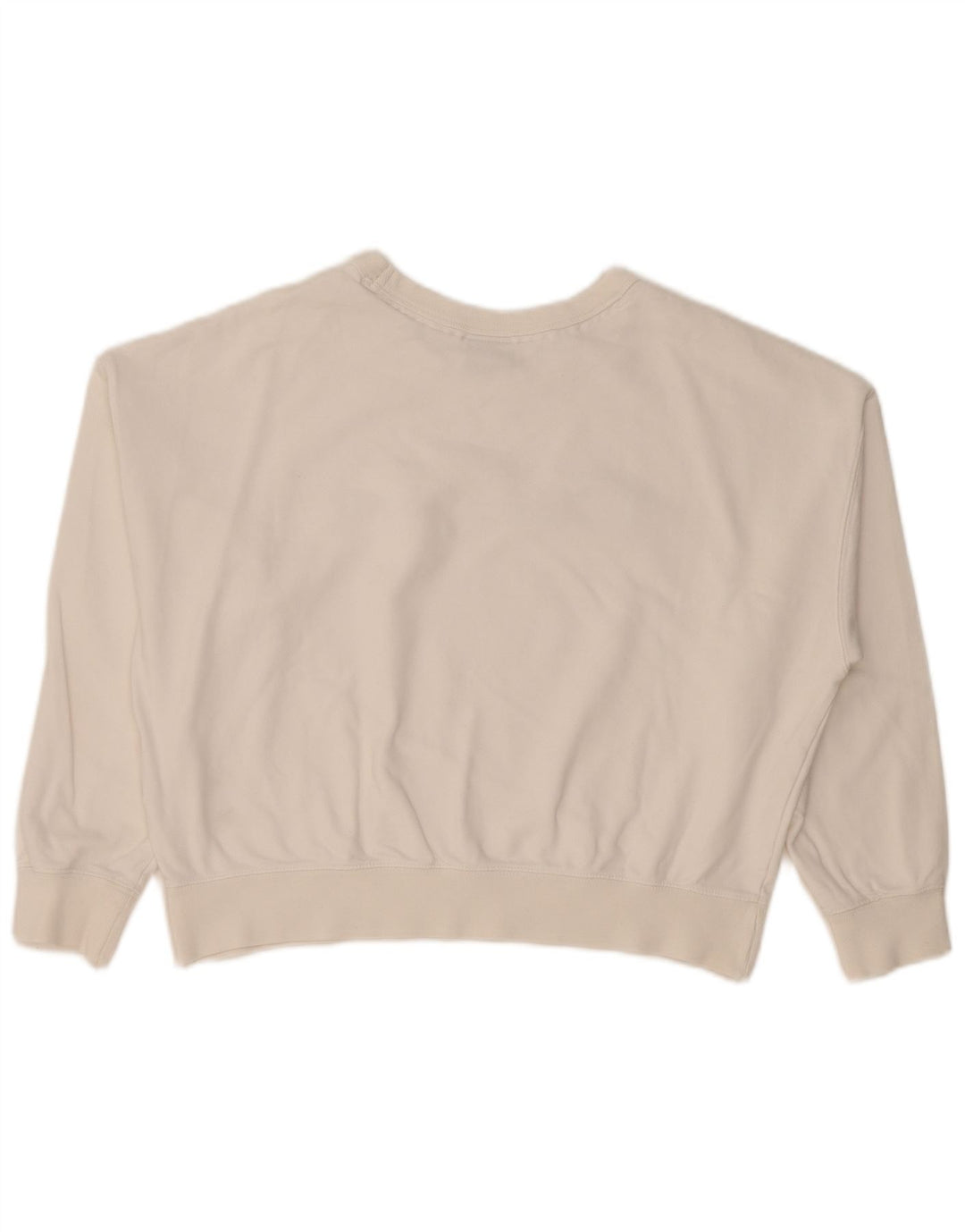Maglione da donna con grafica corta oversize CHAMPION UK 10 piccolo bianco