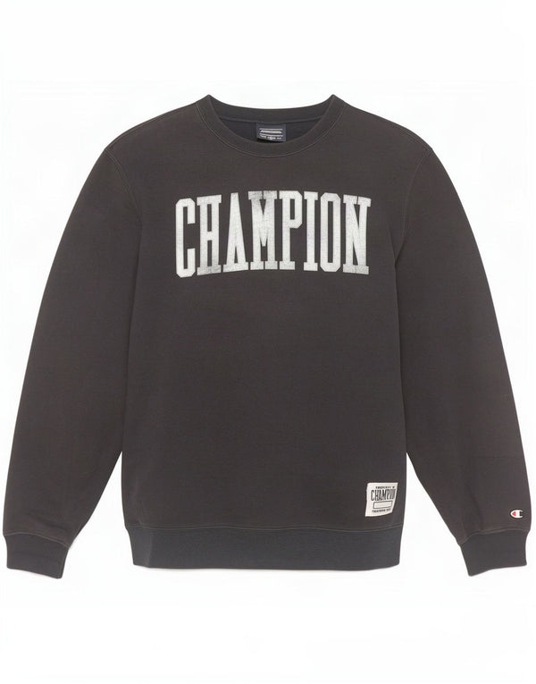 Felpa grafica da uomo Champion, maglione grande, cotone blu navy