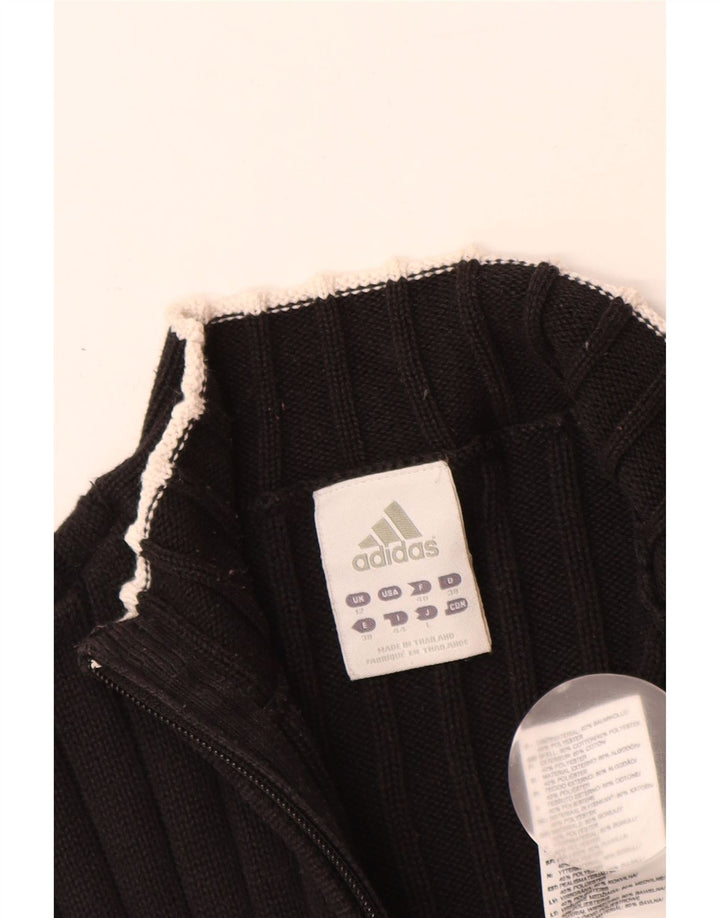 Maglione cardigan da donna ADIDAS UK 12 cotone nero medio