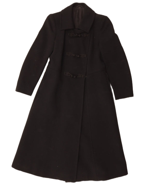 Cappotto vintage da donna UK 10 piccolo nero