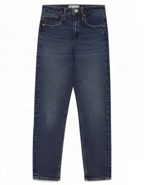 Jeans Zara da donna a vita alta EU 34 2XS W24 L26 cotone blu
