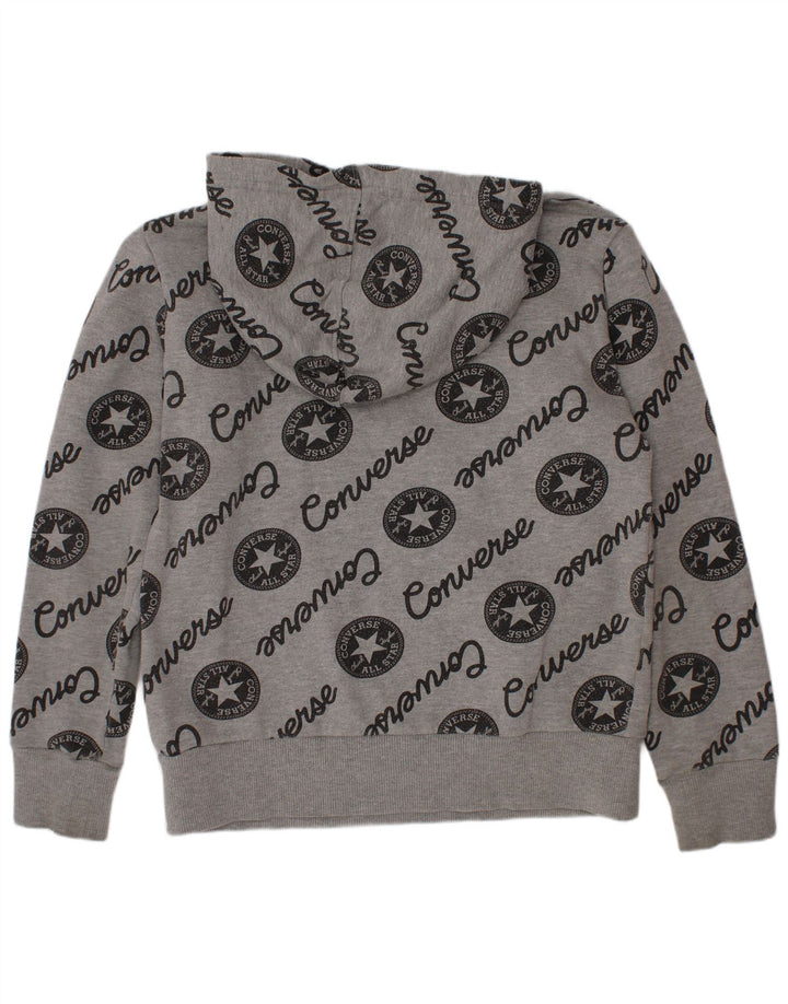 Maglione con cappuccio grafico Chuck Taylor da ragazzo Converse 10-11 anni Grigio medio