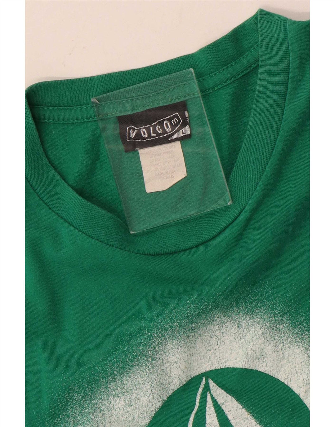 T-shirt grafica da uomo Volcom Top grande in cotone verde