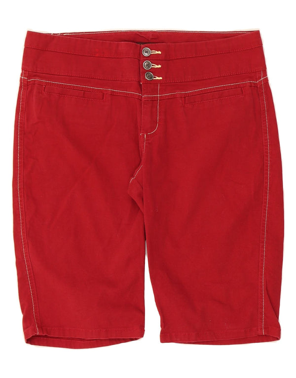 LEE Womens Low Waist Casual Shorts US 10 Large W32 Red Cotton