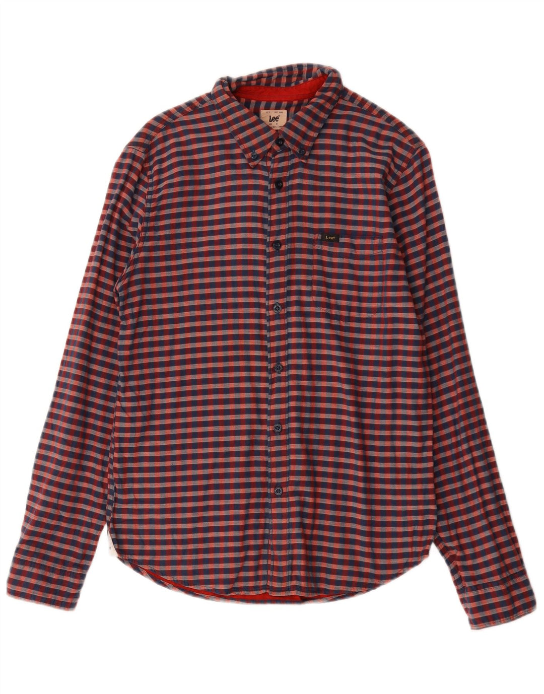 Camicia da uomo Lee piccola in cotone a quadretti rossi
