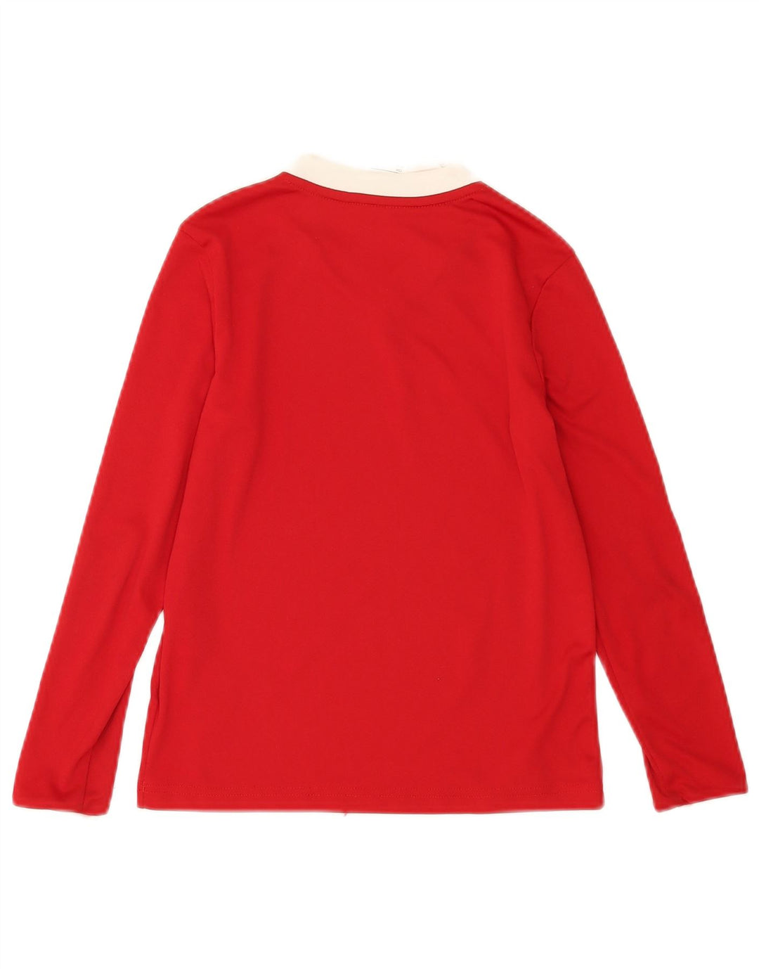Top Adidas Climalite da ragazzo a manica lunga 9-10 anni in poliestere rosso medio