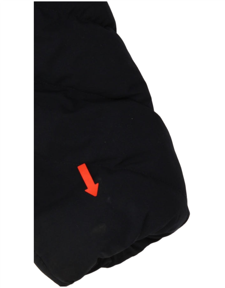 Cappotto imbottito con cappuccio da donna Superdry UK 10 Small poliestere blu navy