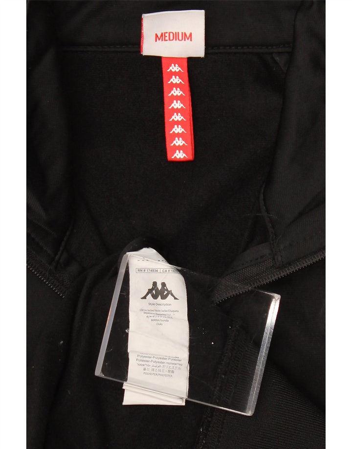 Giacca da tuta grafica da uomo KAPPA in poliestere color block medio nero