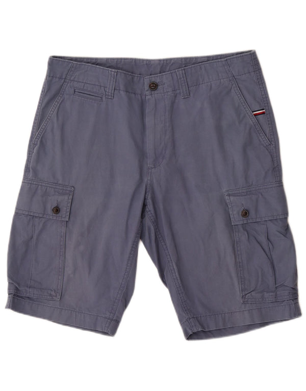 Pantaloncini cargo da uomo Tommy Hilfiger W34 Large in cotone blu navy