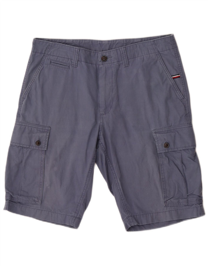 Pantaloncini cargo da uomo Tommy Hilfiger W34 Large in cotone blu navy
